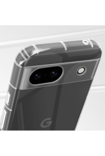 Cover per Google Pixel 8a - silicone flessibile trasparente fotocamera protetta