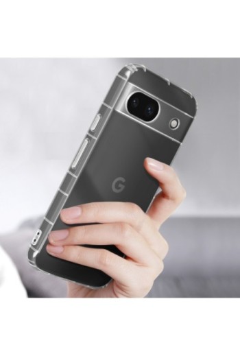 Cover per Google Pixel 8a - silicone flessibile trasparente fotocamera protetta