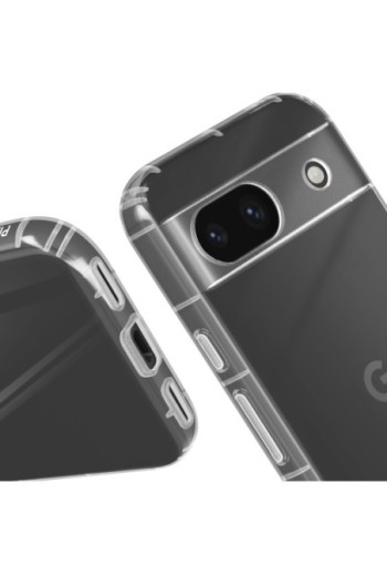 Cover per Google Pixel 8a - silicone flessibile trasparente fotocamera protetta