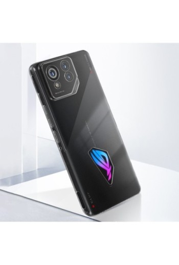 Cover silicone trasparente fotocamera protetta per Asus ROG Phone 8 5G e 8 Pro 5G