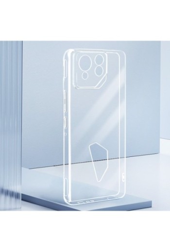 Cover silicone trasparente fotocamera protetta per Asus ROG Phone 8 5G e 8 Pro 5G