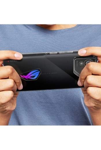 Cover silicone trasparente fotocamera protetta per Asus ROG Phone 8 5G e 8 Pro 5G