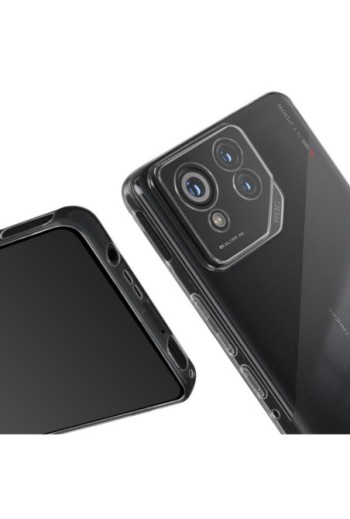 Cover silicone trasparente fotocamera protetta per Asus ROG Phone 8 5G e 8 Pro 5G