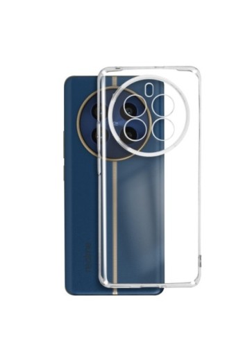 Cover silicone trasparente fotocamera protetta per Realme 12 Pro 5G e 12 Pro Plus 5G
