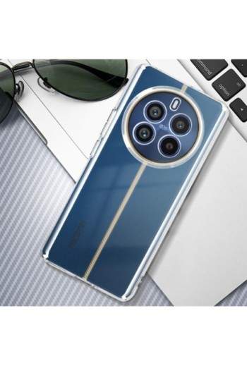 Cover silicone trasparente fotocamera protetta per Realme 12 Pro 5G e 12 Pro Plus 5G