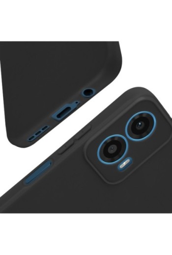 Cover flessibile per Motorola Moto G34 5G silicone opaco - nero