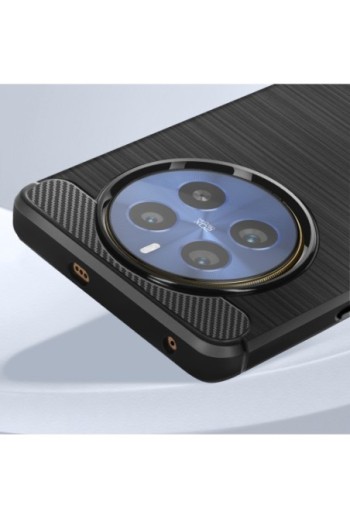 Cover per Realme 12 Pro 5G e 12 Pro Plus silicone effetto carbonio - nera