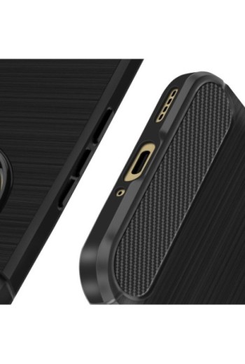 Cover per Realme 12 Pro 5G e 12 Pro Plus silicone effetto carbonio - nera