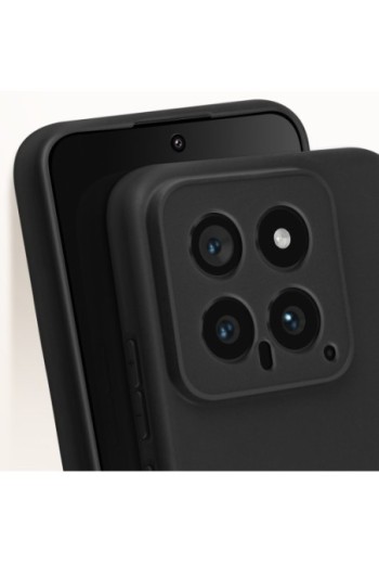 Cover flessibile per Xiaomi 14 silicone opaco - nero
