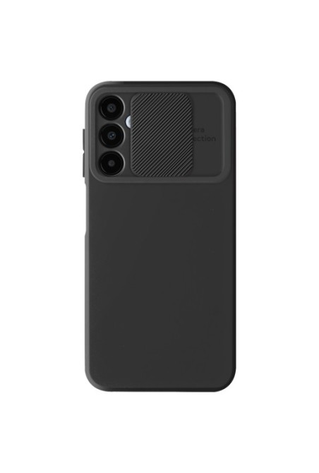 Cover in silicone per Samsung Galaxy A25 5G coprifotocamera scorrevole - nera