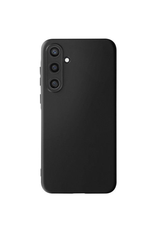 Cover per Samsung Galaxy A55 - silicone morbido nero opaco fotocamera protetta