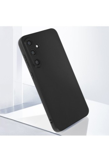 Cover per Samsung Galaxy A55 - silicone morbido nero opaco fotocamera protetta