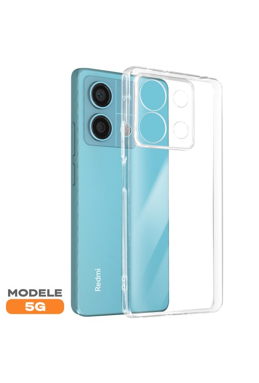 Cover per Xiaomi Redmi Note 13 5G - silicone morbido trasparente fotocamera protetta