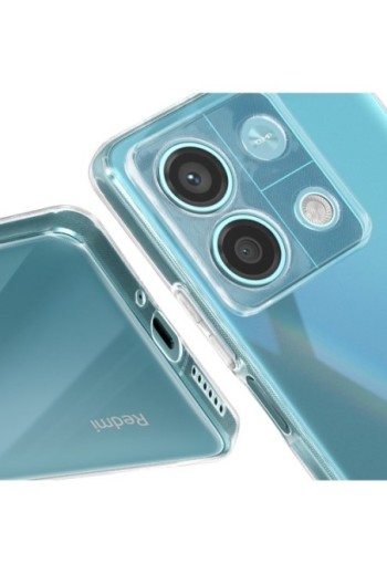Cover per Xiaomi Redmi Note 13 5G - silicone morbido trasparente fotocamera protetta