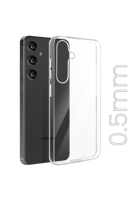 Cover trasparente per Samsung Galaxy S24 / S25 silicone sottile 0 5 mm