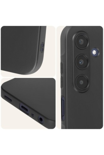 Cover per Samsung Galaxy A25 5G in silicone serie Classic Case Mat nera