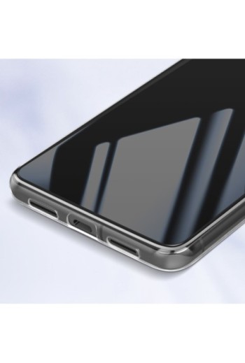 Cover per Google Pixel 8 trasparente + vetro temperato 9H bordo nero - protezione completa