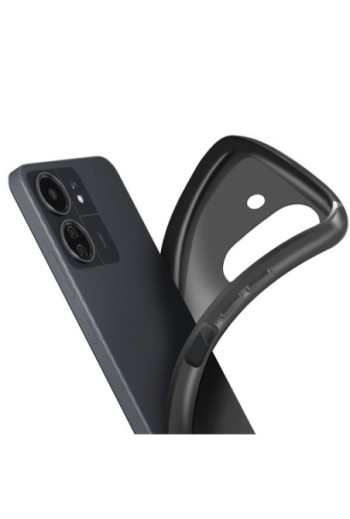 Cover in silicone flessibile Classic Case nera per Xiaomi Redmi 13C e Poco C65