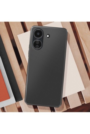 Cover in silicone flessibile Classic Case nera per Xiaomi Redmi 13C e Poco C65