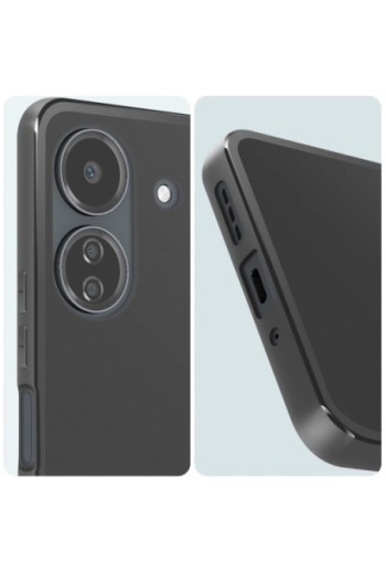Cover in silicone flessibile Classic Case nera per Xiaomi Redmi 13C e Poco C65