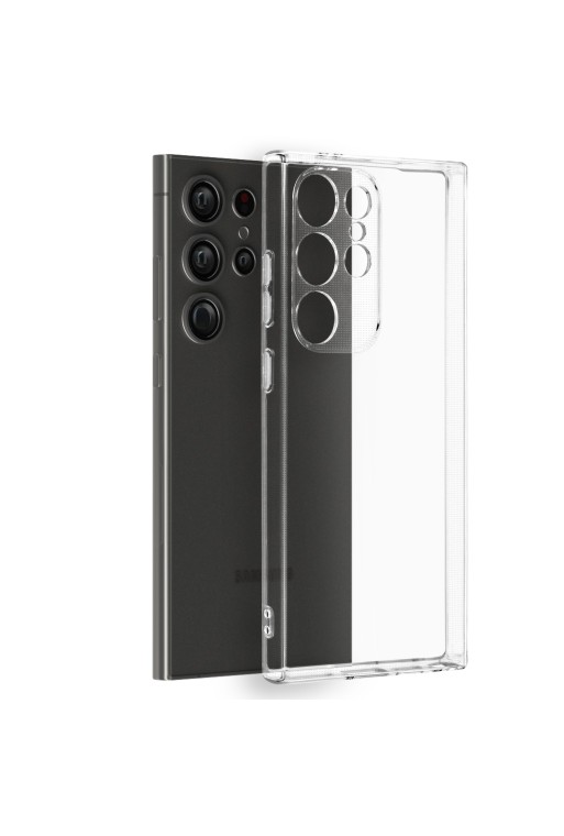 Cover per Samsung S24 Ultra - silicone morbido trasparente fotocamera protetta
