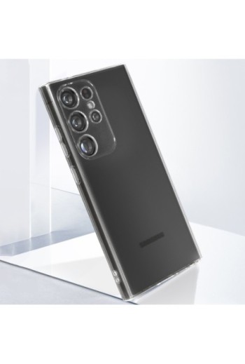 Cover per Samsung S24 Ultra - silicone morbido trasparente fotocamera protetta