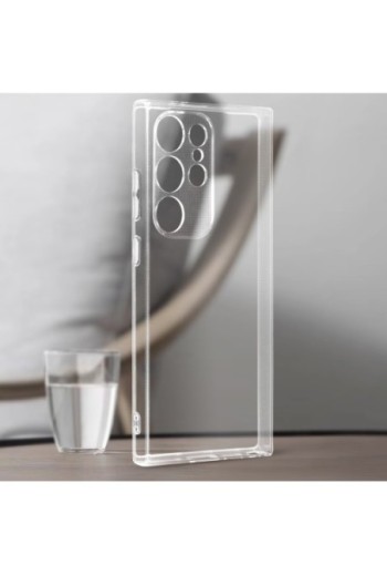 Cover per Samsung S24 Ultra - silicone morbido trasparente fotocamera protetta