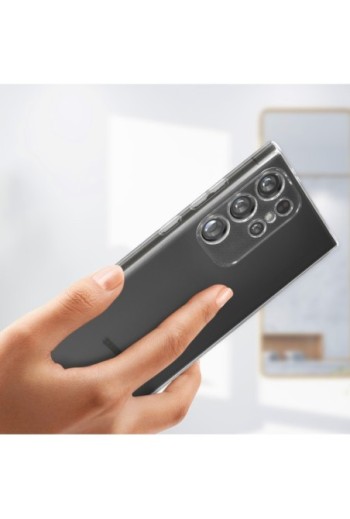 Cover per Samsung S24 Ultra - silicone morbido trasparente fotocamera protetta
