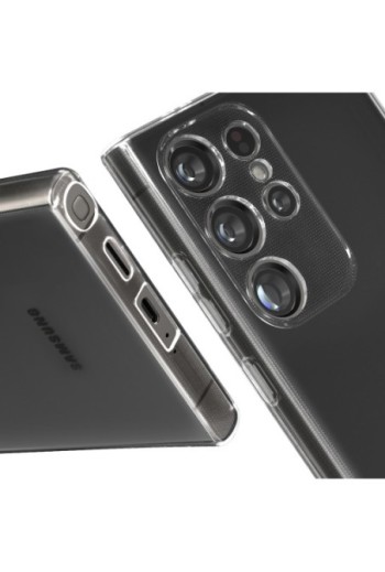 Cover per Samsung S24 Ultra - silicone morbido trasparente fotocamera protetta