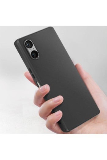 Cover per Sony Xperia 5 V in silicone flessibile Classic Case - nera