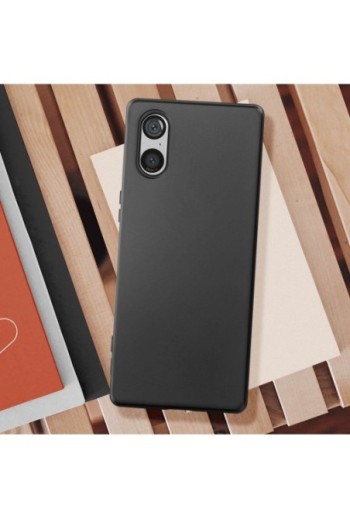 Cover per Sony Xperia 5 V in silicone flessibile Classic Case - nera