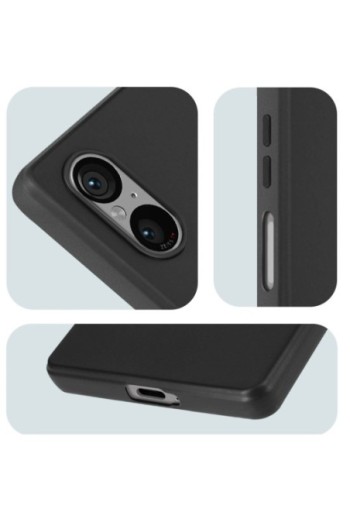 Cover per Sony Xperia 5 V in silicone flessibile Classic Case - nera