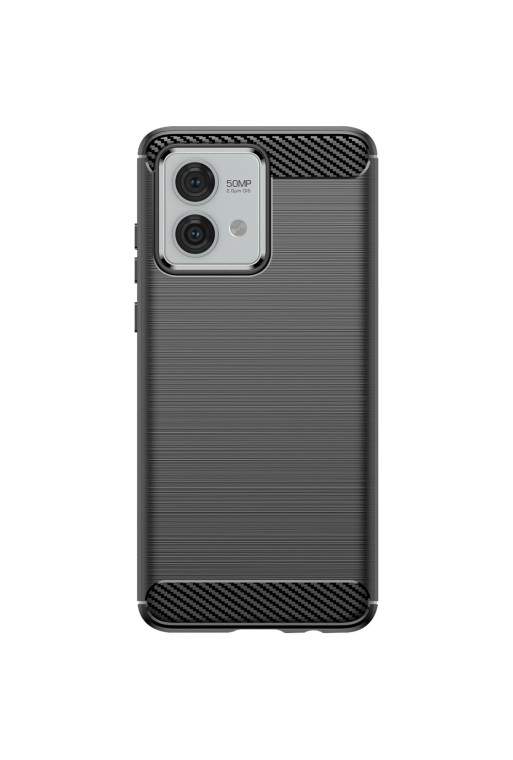Cover flessibile per per Motorola Moto G84 effetto carbonio nera - Classic Carb