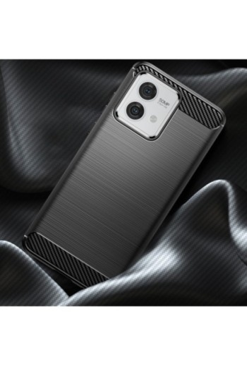 Cover flessibile per per Motorola Moto G84 effetto carbonio nera - Classic Carb