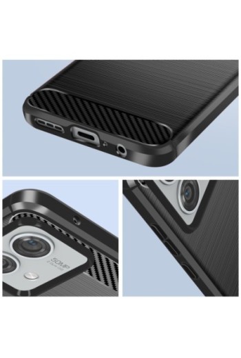 Cover flessibile per per Motorola Moto G84 effetto carbonio nera - Classic Carb