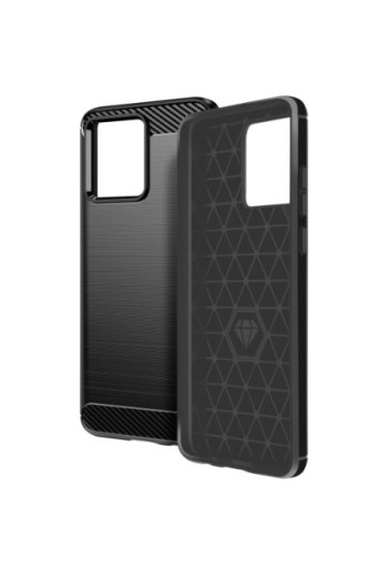 Cover flessibile per per Motorola Moto G84 effetto carbonio nera - Classic Carb