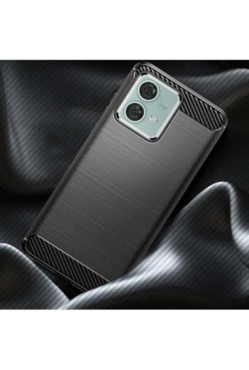 Cover flessibile per per Motorola Edge 40 Neo effetto carbonio nera - Classic Carb