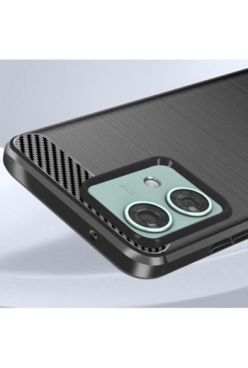Cover flessibile per per Motorola Edge 40 Neo effetto carbonio nera - Classic Carb