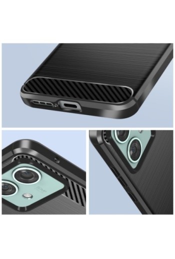 Cover flessibile per per Motorola Edge 40 Neo effetto carbonio nera - Classic Carb