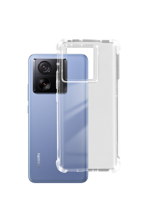 Cover flessibile anti-urto trasparente serie Classic Bump per Xiaomi 13T e 13T Pro