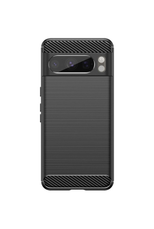 Cover flessibile per per Google Pixel 8 Pro effetto carbonio nera - Classic Carb
