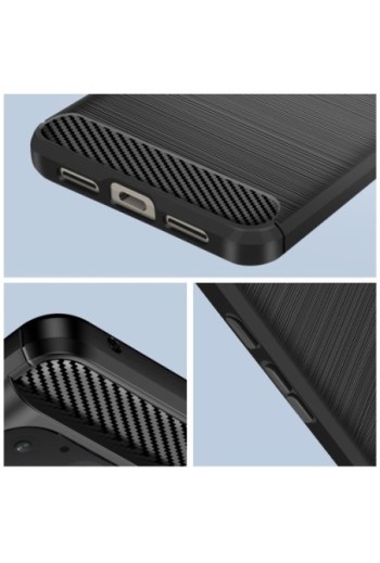 Cover flessibile per per Google Pixel 8 Pro effetto carbonio nera - Classic Carb