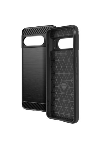 Cover flessibile per per Google Pixel 8 Pro effetto carbonio nera - Classic Carb
