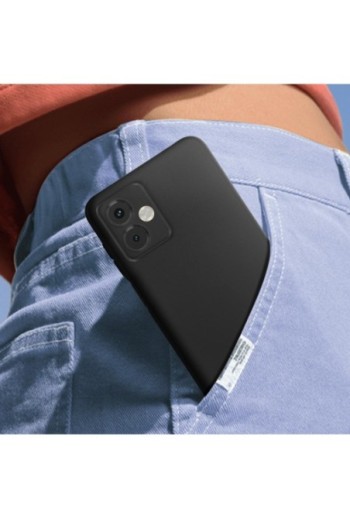 Cover per Motorola Moto G14 in silicone flessibile nera Classic Case
