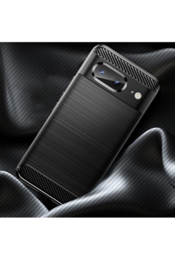 Cover flessibile per per Google Pixel 8 effetto carbonio nera - Classic Carb