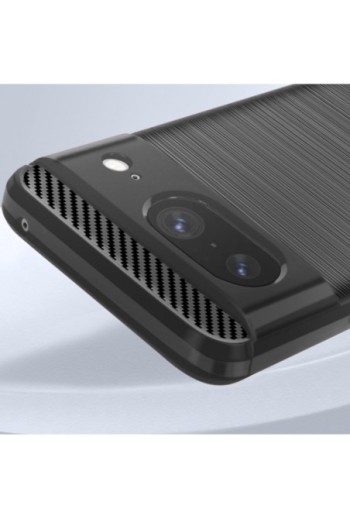 Cover flessibile per per Google Pixel 8 effetto carbonio nera - Classic Carb