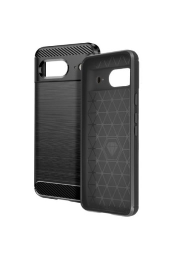 Cover flessibile per per Google Pixel 8 effetto carbonio nera - Classic Carb