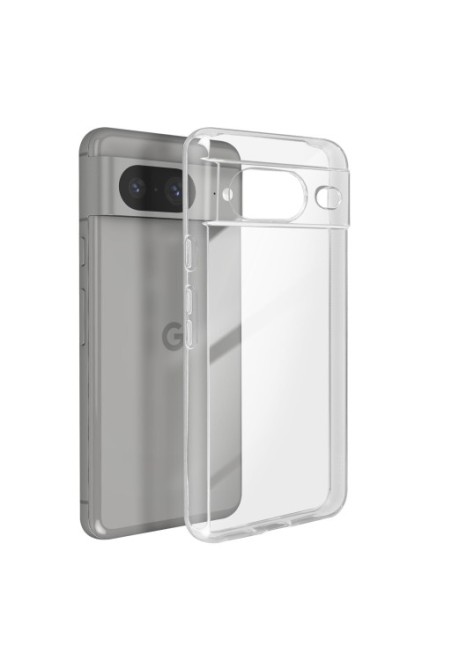 Cover per Google Pixel 8 silicone flessibile ultra-sottile e resistente - trasparente