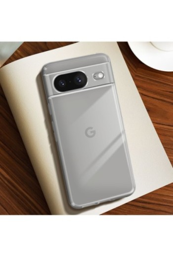 Cover per Google Pixel 8 silicone flessibile ultra-sottile e resistente - trasparente