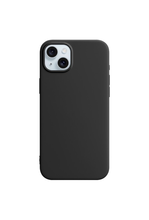 Cover per iPhone 15 Plus in silicone flessibile nera Classic Case